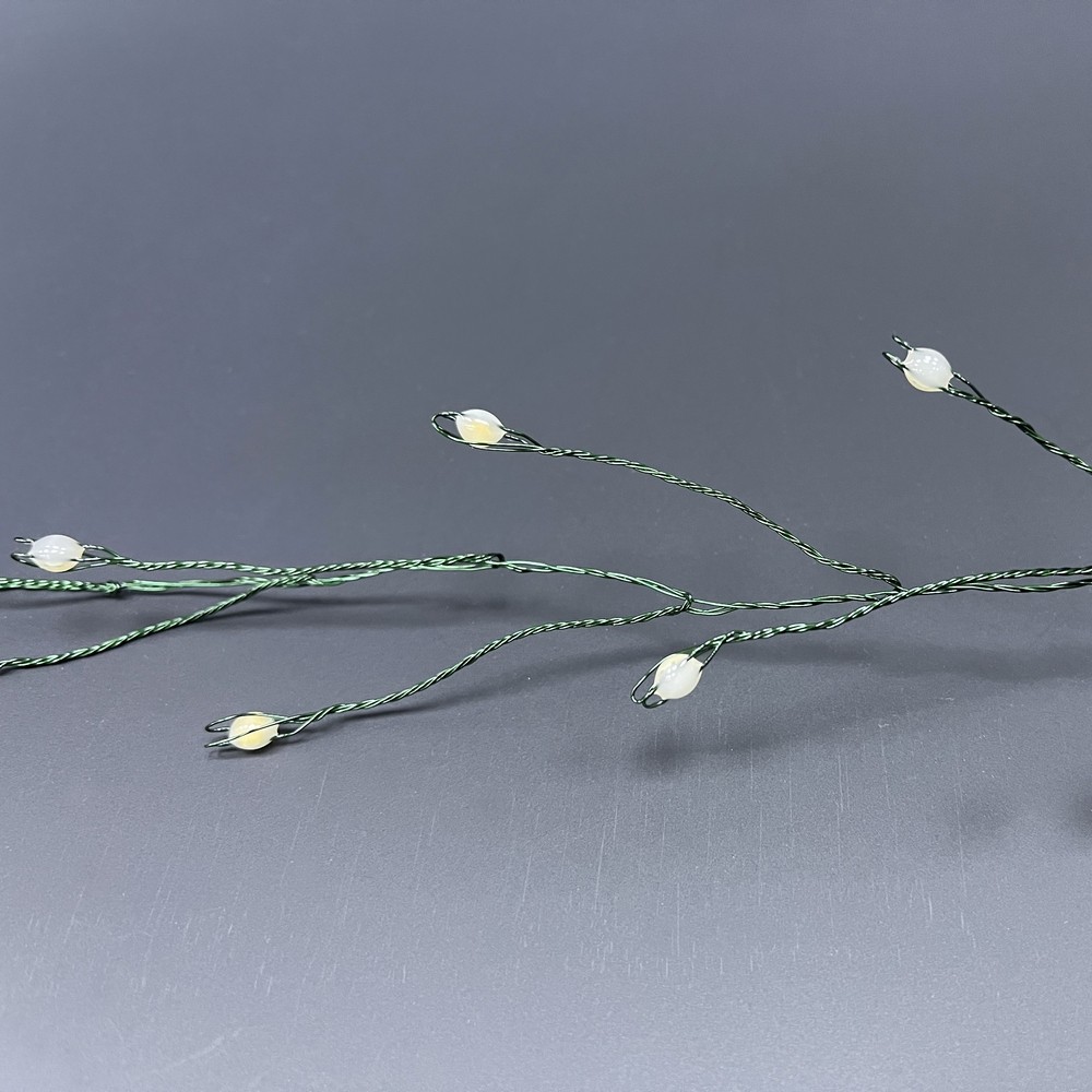 Гирлянда капельки на зеленом проводе 400 ламп белый свет 1000см, изображение 3